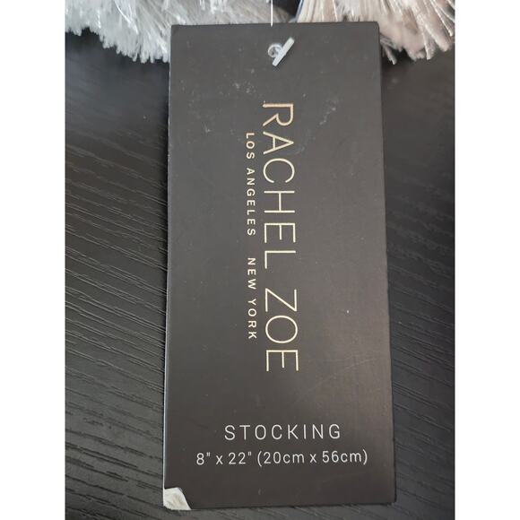 Rachel Zoe Luxury Plush Metallic Faux Fur Christmas Holiday Stocking L 22" NWT - Picture 3 of 3